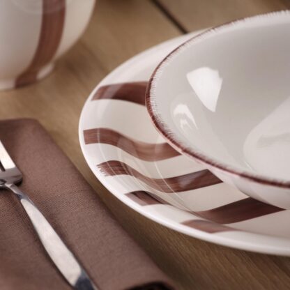 18-PIECE LIGIA BROWN DINNER SET - Image 2