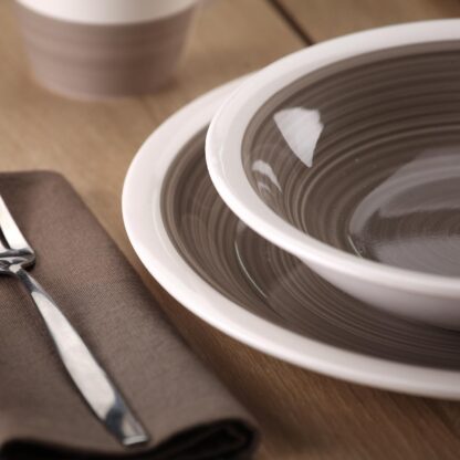 18-PIECE LEGRAND GREY DINNER SET - Image 2
