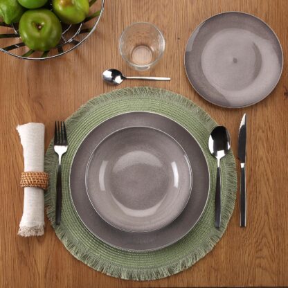 PIA DINNERWARE SET 18PCS GREY - Image 2