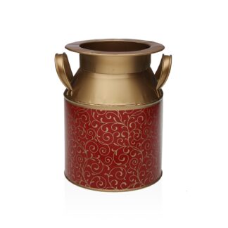 RED METALLIC VASE SERPENTINE