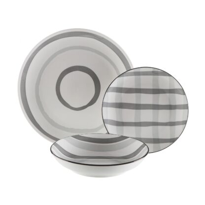 ANETTE DINNER SET 18 PIECES GREY