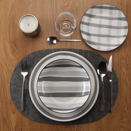 ANETTE DINNER SET 18 PIECES GREY - Image 2