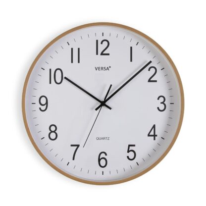 DARK WOOD WALL CLOCK 35CM