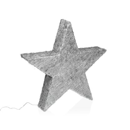 SILVER 3D LIGHT-UP STAR 30CM