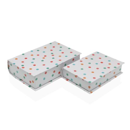 SET OF 2 DOTTY BOOK BOXES