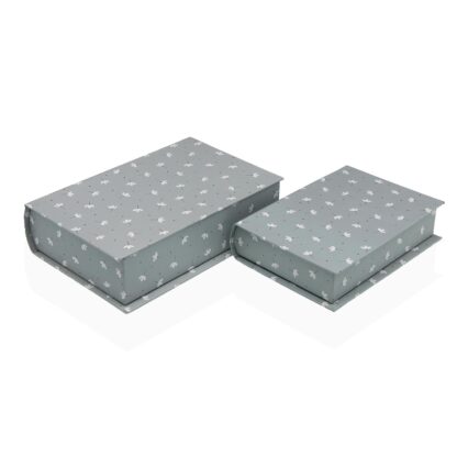 SET OF 2 FLOWERS BOOK BOXES