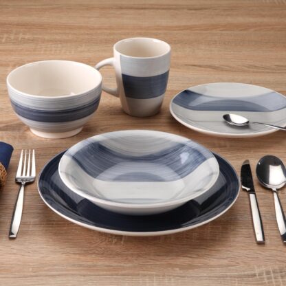 LEANNE DARK BLUE 18-PIECE DINNER SET - Image 3