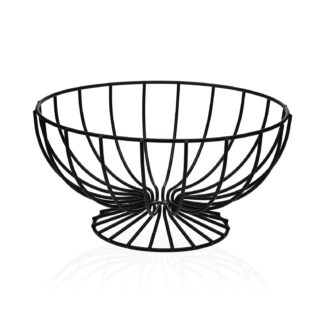 BLACK ROUND FRUIT BASKET