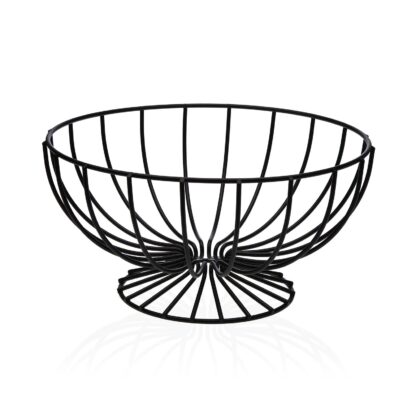BLACK ROUND FRUIT BASKET