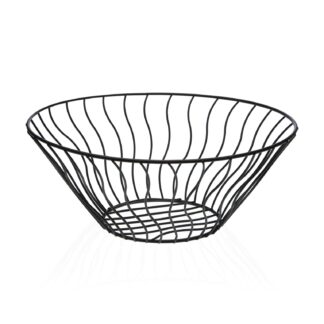 BLACK ROUND FRUIT BASKET