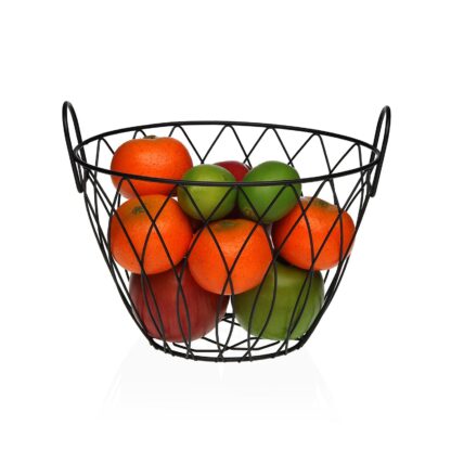 TALL BLACK OVAL FRUIT BASKET - Image 2