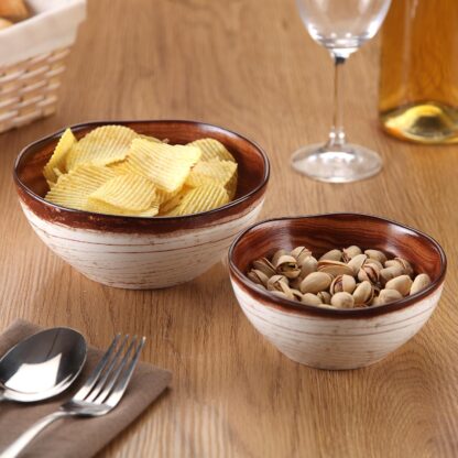 SMALL WOOD-FINISH BOWL - Image 3