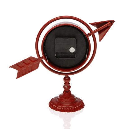 TABLE CLOCK BURGUNDY ARROW - Image 2
