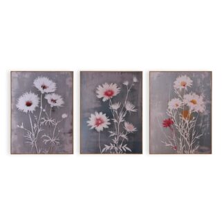 ASSORTMENT OF 3 FLOWER PICTURES 40 X 60