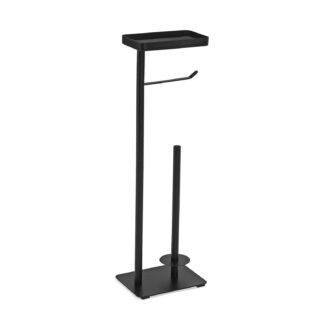 BLACK TOILET ROLL STAND