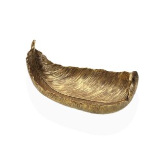 GOLD CONCAVE LEAF CENTREPIECE