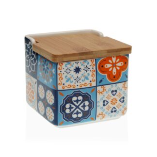 SALT BOWL  ORANGE MOSAIC