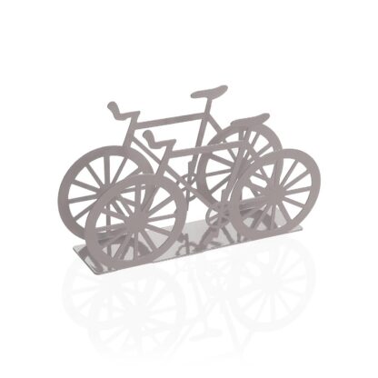 WHITE BIKE METAL NAPKIN HOLDER