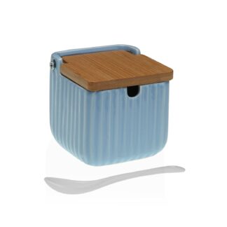 BLUE STRIPED SUGAR BOWL