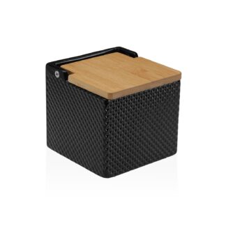 BLACK HONEYCOMB SALT BOWL