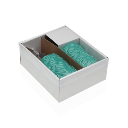 2 PCS BATHROOM SET GREEN LEAVES - Image 2