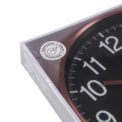 BLACK WALL CLOCK 30CM - Image 4