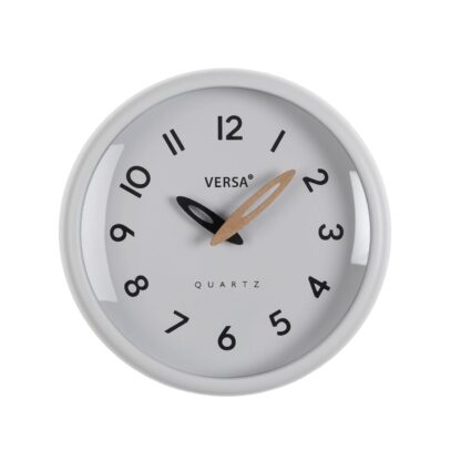 WHITE WALL CLOCK WHITE FRAME 24.4CM