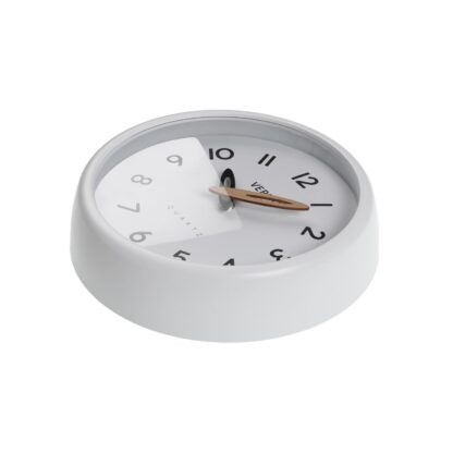 WHITE WALL CLOCK WHITE FRAME 24.4CM - Image 2