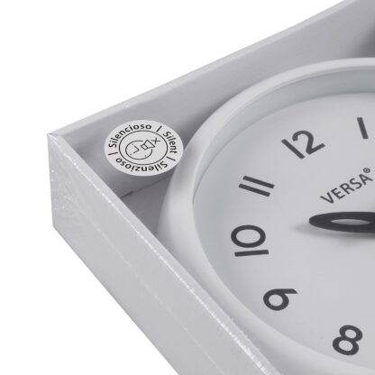 WHITE WALL CLOCK WHITE FRAME 24.4CM - Image 4