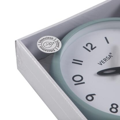 WHITE WALL CLOCK GREEN FRAME 24.4CM - Image 4