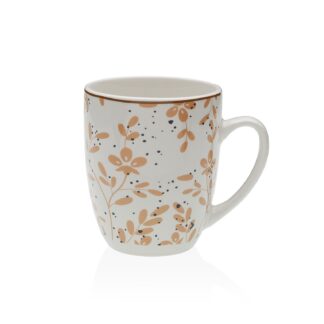 BEIGE FLOWER MUG