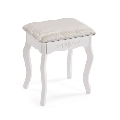 WHITE VANITY WITH STOOL & CHARM LED LIGHTS - Image 9