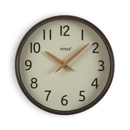 DARK WOOD EFFECT WALL CLOCK 30CM