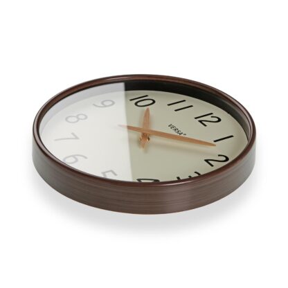 DARK WOOD EFFECT WALL CLOCK 30CM - Image 2