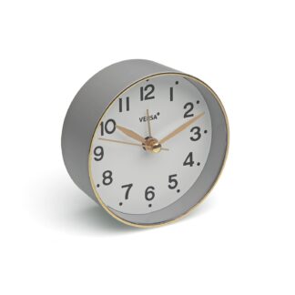 GREY ALARM CLOCK 8.5 CM