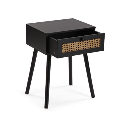 AHEDO BLACK BEDSIDE TABLE - Image 2