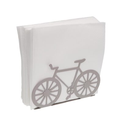 WHITE BIKE METAL NAPKIN HOLDER - Image 2