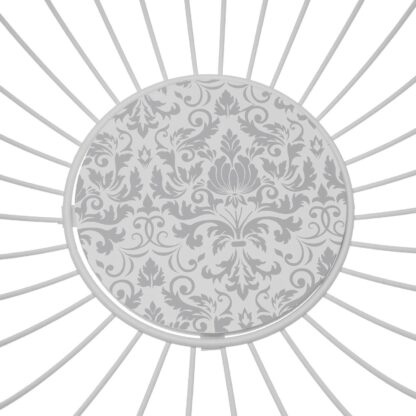 CESTA METALICA BLANCA DAMASCO - Image 2