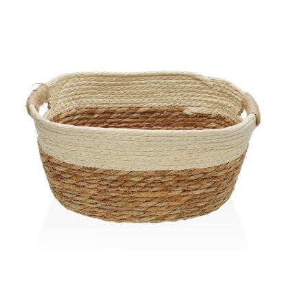 BEIGE BASKET WITH HANDLES M