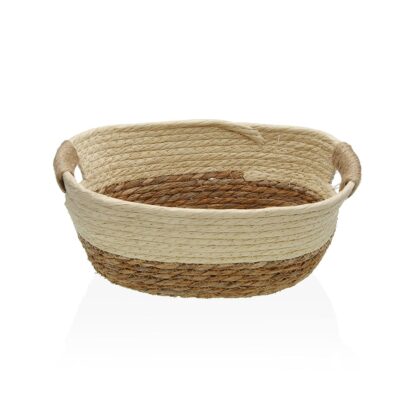 BEIGE BASKET WITH HANDLES S