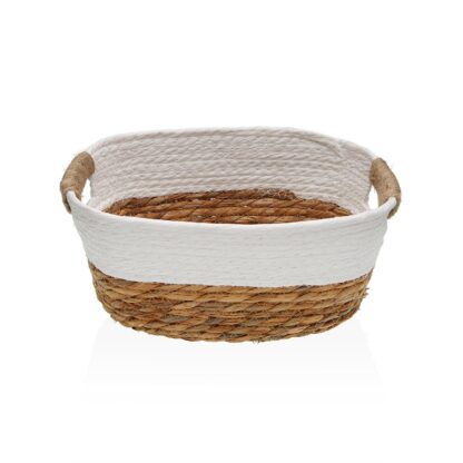 WHITE BASKET WITH HANDLES S