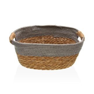 GREY BASKET WITH HANDLES M