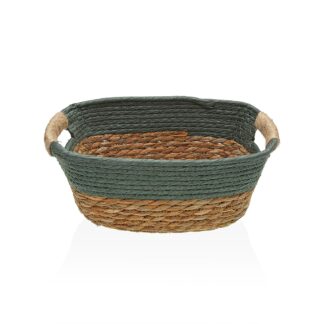 GREEN BASKET WITH HANDLES S