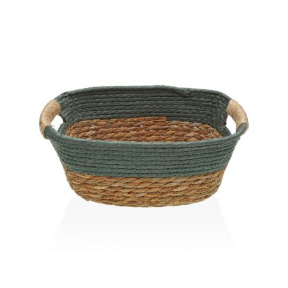 GREEN BASKET WITH HANDLES S
