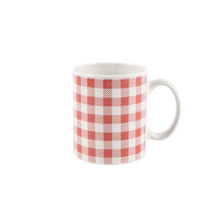 RED VICHY TEA MUG