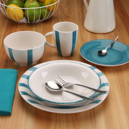 BLUE 18-PIECE DINNER SET - Image 4
