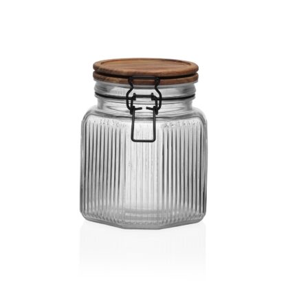 ACACIA LID JAR 1000ML