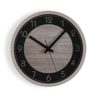 BLACK WOOD ECO CLOCK 30CM