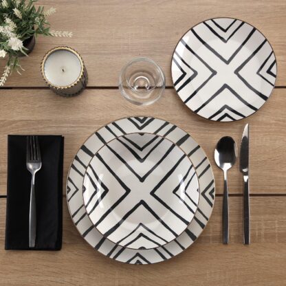 18-PIECE GREY ZEN DINNERWARE - Image 2