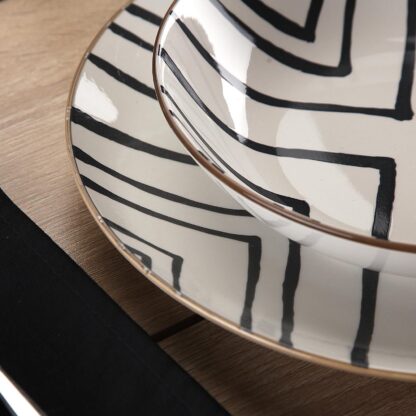 18-PIECE GREY ZEN DINNERWARE - Image 3